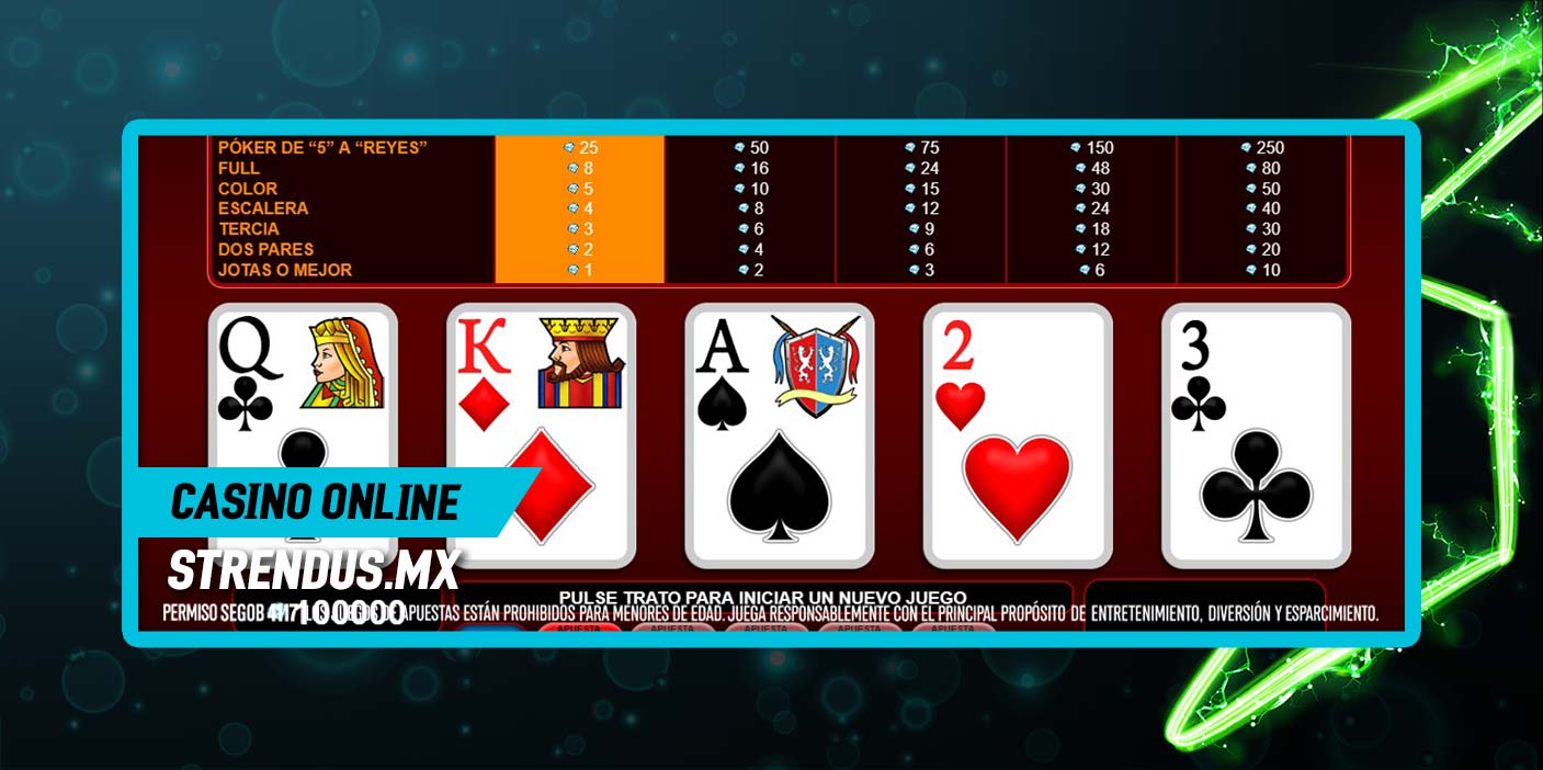 Permainan video poker: 4 jenis Bonus Poker