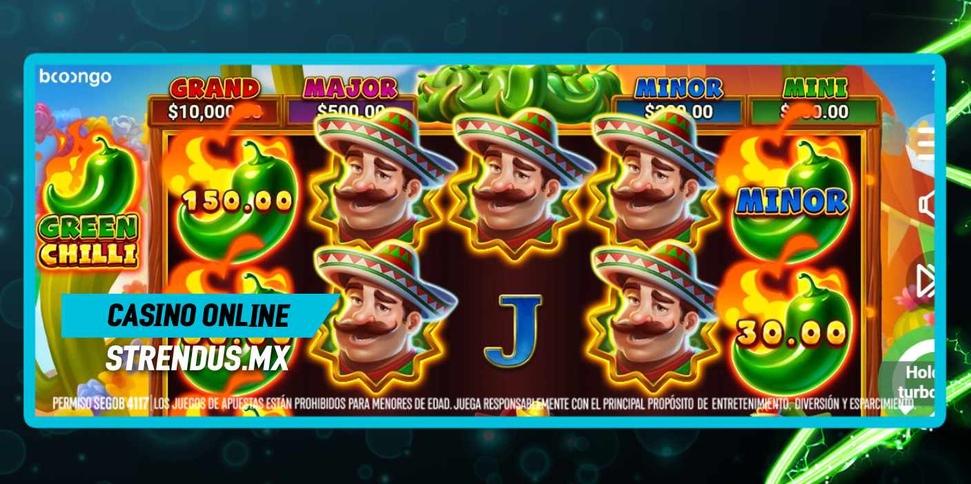 captura de pantalla del slot Green Chilli Hold and Win en Strendus